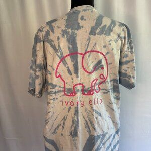 Ivory Ella Blue Tie Dye Short Sleeve Oversized Tshirt Large -365